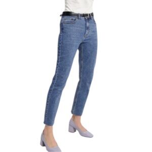 ONLY “Emily” High-Waisted Cropped Raw Hem Jeans Size 27